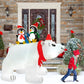 Christmas Inflatables Polar Bear with Penguin 6.5 Ft Christmas Blow up Yard Decorations Christmas Outdoor Decoration for Garden