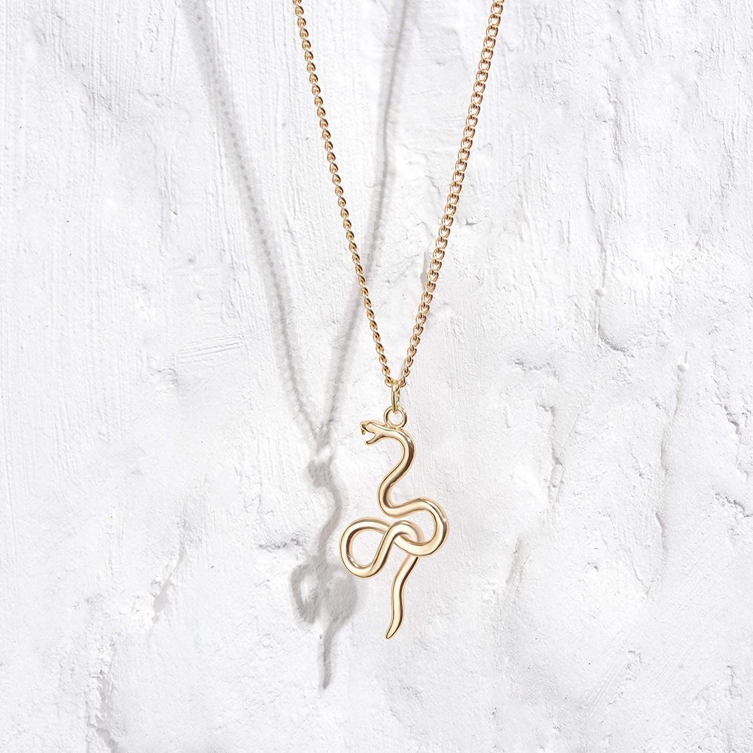 Animal Necklaces for Women Gold Butterfly Bird Cat Elephant Snake Bull Pendant Dainty Chain 14K Gold Plated Minimalist Simple Cute Jewelry Gift