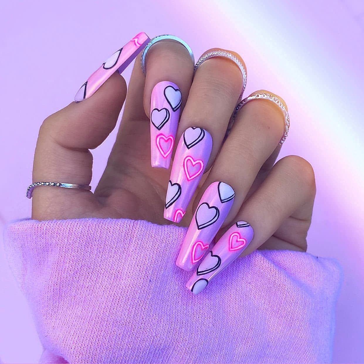 Coffin Nails Long Fake Nails - Clear Acrylic Nails Coffin Shaped Ballerina Nails Tips  500Pcs Full Cover False Nail Artificial Nails with Case for Nail Salons and DIY Nail Art, 10 Sizes