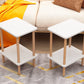 Side Tables Set of 2, Tall End Tables with Storage Rack, Wooden Nightstands Bedside Tables for Living Room Bedroom Office No-Tool Assembly (White).