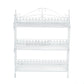3 Tier White Foldable Metal Rack Storage Book Shelves Holder Kitchen Shelf RACK