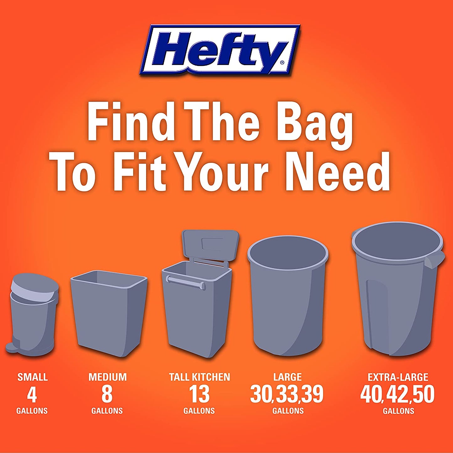 Ultra Strong Tall Kitchen Trash Bags, Lavender & Sweet Vanilla Scent, 13 Gallon, 20 Count