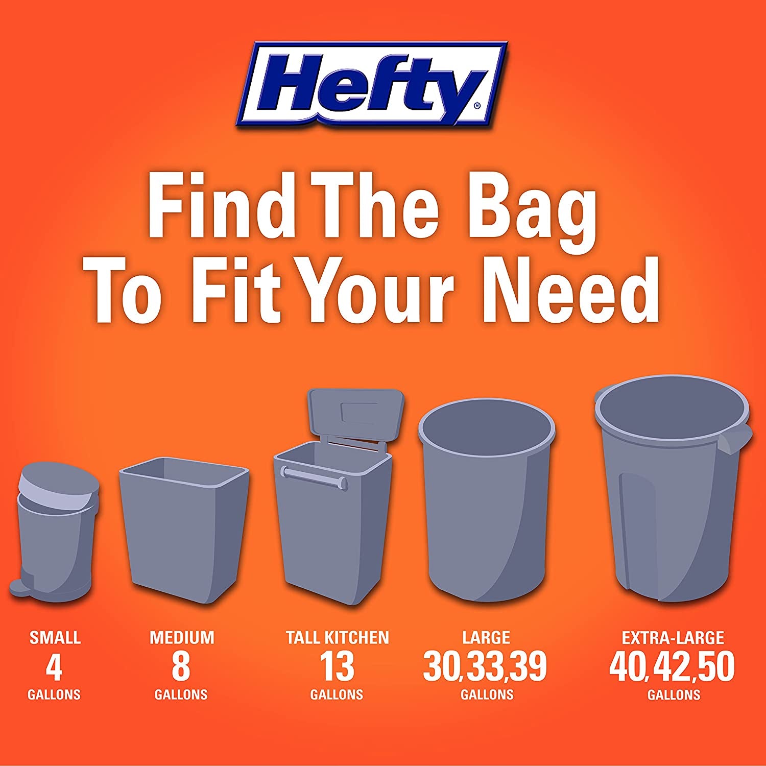 Ultra Strong Tall Kitchen Trash Bags, Lavender & Sweet Vanilla Scent, 13 Gallon, 20 Count