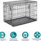Newly Enhanced Single & Double Door Icrate Dog Crate, Includes Leak-Proof Pan, Floor Protecting Feet, Divider Panel & New Patented Features