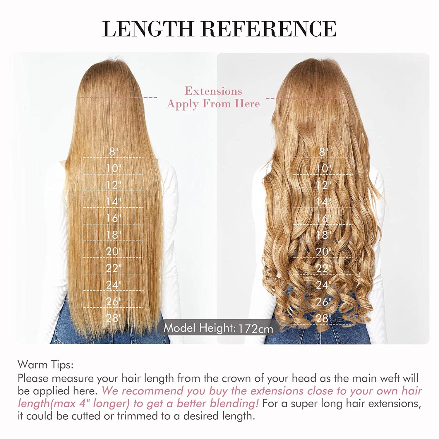 REECHO Invisible Wire Hair Extensions with Transparent Headband Adjustable Size Removable Secure Clips in Curly Wavy Secret Hairpiece for Women 20 Inch - Light Blonde