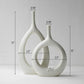 Ceramic Vase 2 Pack, White Modern Bud Vase, Ceramic Modern Vase Decor, Sculpture Decor, Fire Place Decoration, Mid Century Modern, Dia