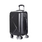 Carry-On 20" Hardside Luggage with Ergonomic Handles and Spinner Wheels, Black