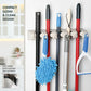 It Mop and Broom Holder, 5 Position with 6 Hooks Garage Storage Holds up to 11 Tools, Storage Solutions for Broom Holders, Garage Storage Systems Broom Organizer for Garage Shelving Ideas