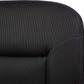 Upholstered, Low-Back, Adjustable, Swivel Office Desk Chair, Black