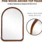 Arched Wall Mirror 20"X30" Wall-Mounted Mirror with Wood Frame, Bathroom Mirror Arch Mirror for Bedroom Living Room Entryway, Dark Walnut