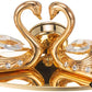 24K Gold Plated Loving Swans Figurine Clock Table Top Ornament for Home Office Desk Bedroom Decor Gift for Valentine'S Day Birthday Mother'S Day Anniversary Christmas Housewarming Present