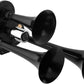 Train Horn for Truck/Car. 3 Air Horn Black Trumpets. Super Loud Db. Fits 12V/24V Vehicles like Semi/Pickup/Jeep/Rv/Suv VXH3311B