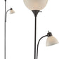 Adjustable Black Floor Lamp with Reading Light by LIGHTACCENTS - Susan Modern Standing Lamp for Living Room/Office Lamp 72" Tall - 150-Watt with Side Reading Light Corner Lamp (Black)