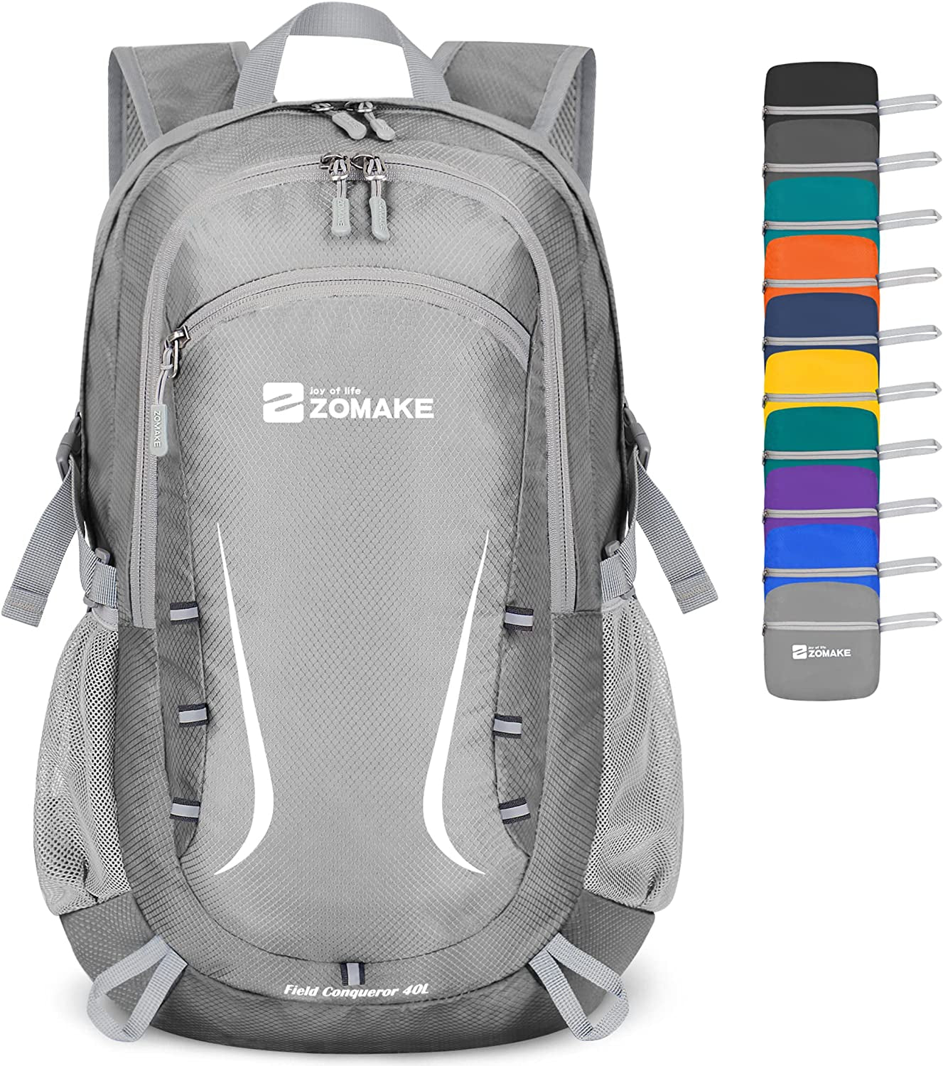 Packable Hiking Backpack 40L:Lightweight Foldable Backpacks Water Resistant - Small Packable Back Pack for Travel