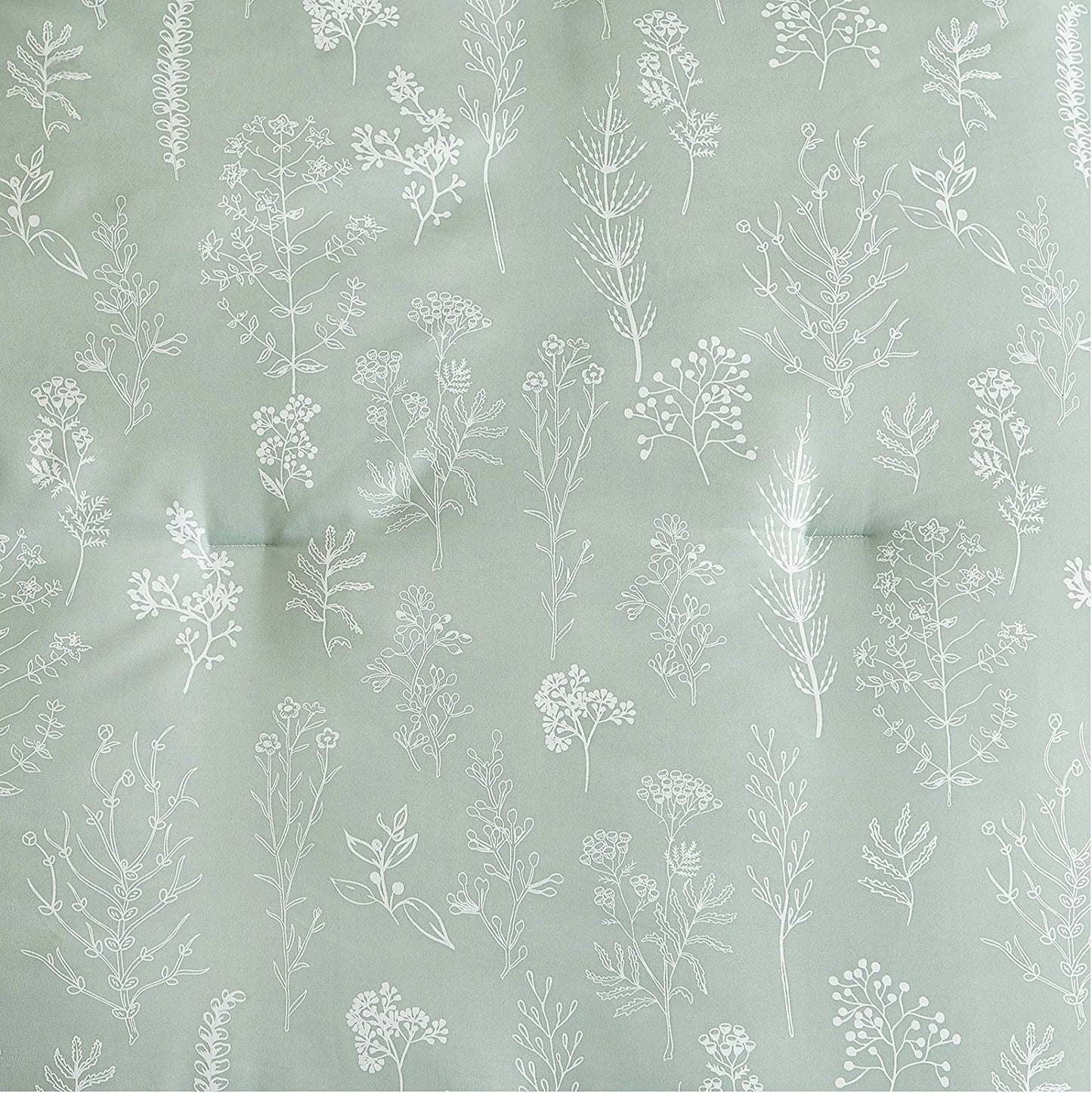 BEDSURE Queen Comforter Set - Sage Green Comforter Cute Floral Bedding Comforter Sets, 3 Pieces Reversible Flowers Botanical Soft Bed Set with 2 Pillow Shams