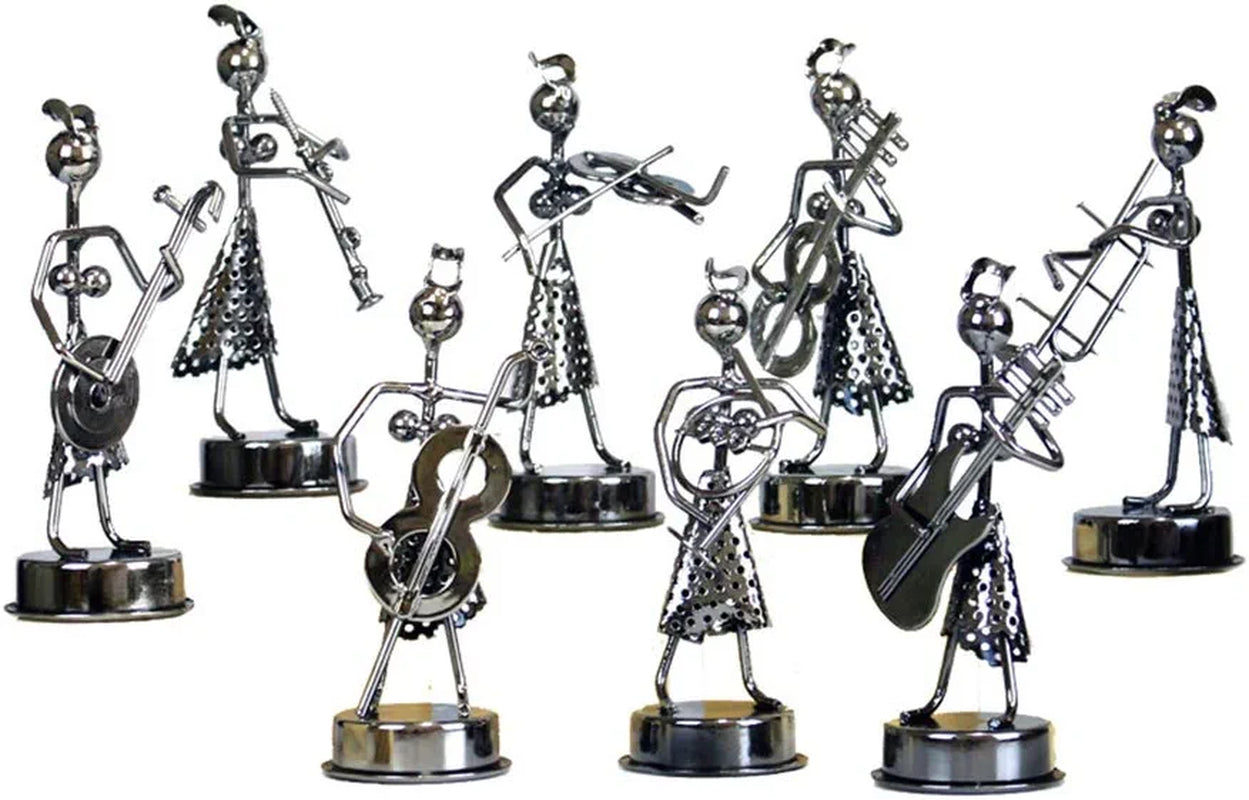 Little Iron Art Musician Creative Men/Women Music Band Crafts Home Office Desk Decoration Birthday Gift 8 Pack (Woman)