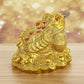 Large Money Toad Statue, Feng Shui Three Legged Toad with Coin, Lucky Charm Wealth Frog for Cash Register, Office Desk , House Warming, Store Opening Gift (Gold)