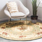 Versailles Collection Traditional Classic Green round Rug (6' X 6')
