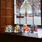 Christmas Village Sets - LED Lighted Christmas Village Houses with Figurines, Christmas Village Collection Indoor Room Decor - Collectible Buildings (12 PCS)