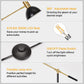 Industrial Floor Lamp Fully Dimmable LED Task Floor Lamp with Adjustable Arm, Modern Standing Lamp Tall Pole Lamp with Flexible Lamp Head for Reading Sewing Studying, A19 LED Bulb Included