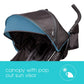 Summer 3Dmini Convenience Stroller, Blue/Black – Lightweight Infant Stroller with Compact Fold, Multi-Position Recline, Canopy with Pop Out Sun Visor and More – Umbrella Stroller for Travel and More