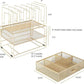 Gold Desk Accessories and Workspace Organizers, Desktop Organizer - Cute File Organizer for Desk and Drawer Storage for Office Supplies, Paper, Device and Folders - File Holder