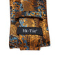 Extra Long Mens Tie 100% Silk Brown Floral Paisley Necktie Set Wedding US