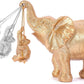 Cute Elephant Statue Cool Gold Elephant Brings Good Luck, Health, Strength Decorations for Home, Office, Shelf, Living Room