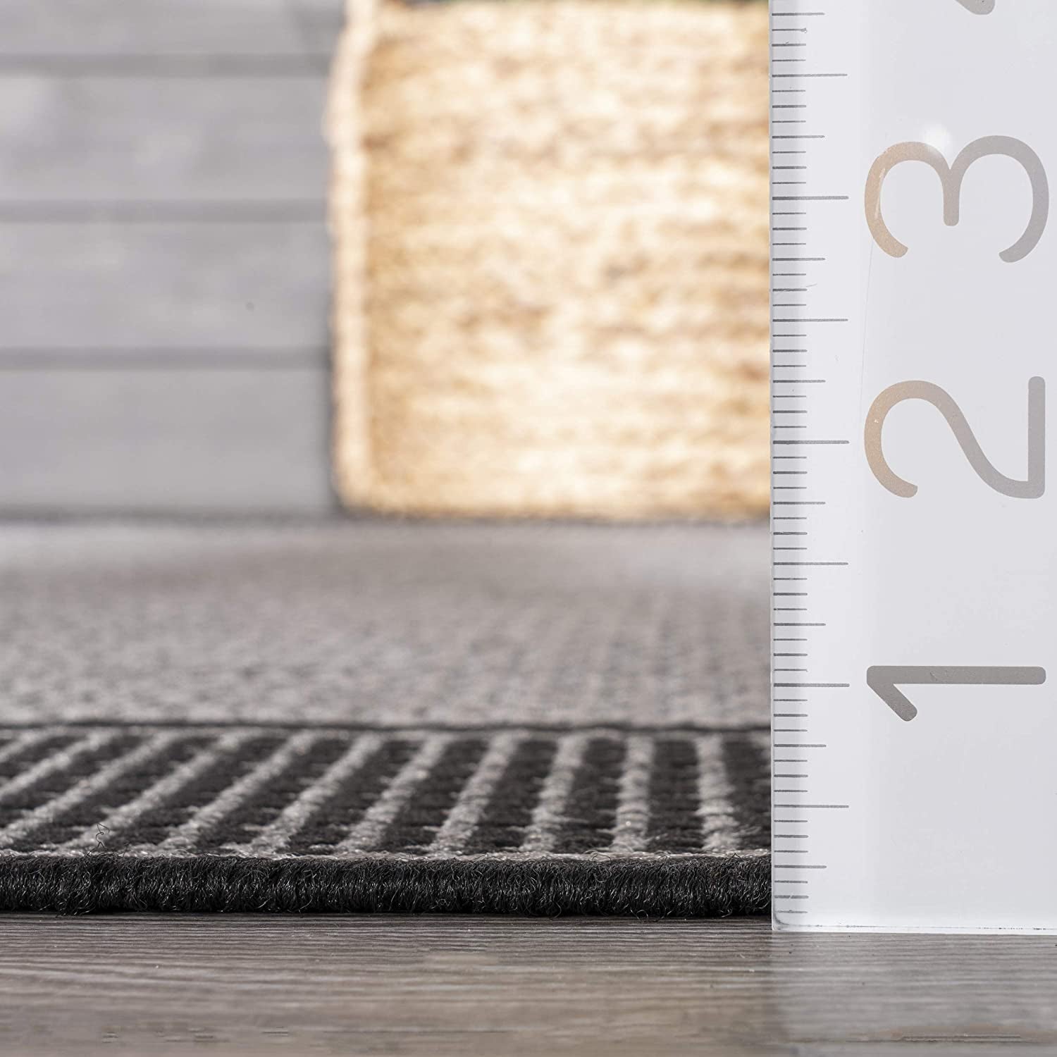 Gris Border Indoor/Outdoor Area Rug, 10' X 13', Grey