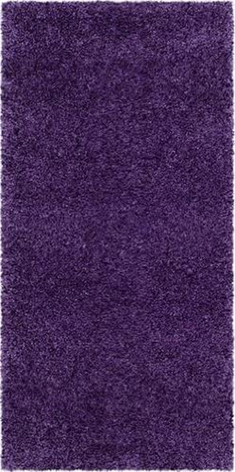 Milan Shag Collection 3' X 5' Purple SG180 Solid Non-Shedding Living Room Bedroom Dining Room Entryway Plush 2-Inch Thick Area Rug