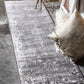 Sofia Collection Traditional Vintage Dark Gray Runner Rug (2' X 7')
