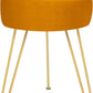 Multifunctional Vanity Stools - Velvet round Ottoman Modern Dressing Stool -Upholstered Footrest Stool - Side Table Footstool with Golden Metal Leg for Living Room, Bedroom(Pumpkin Orange)