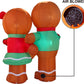 Christmas Inflatables Outdoor Decorations, 6 FT Inflatable Gingerman Couple with Build-In Blow up Inflatables for Christmas Party Indoor, Outdoor, Yard, Garden, Lawn Winter Decorations