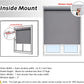 Roller Window Shades Blackout Blinds for Windows Cordless Bedroom Shade Room Darkening Shades Door Blinds with Thermal Insulated Easy to Install for Home，Office，Bathroom W30Xl72 Grey