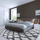 Luxury Shag Area Rug Modern Indoor Plush Fluffy Rugs, Extra Soft and Comfy Carpet, Geometric Moroccan Rugs for Bedroom Living Room Girls Kids Nursery, 5X8 Feet Grey/White