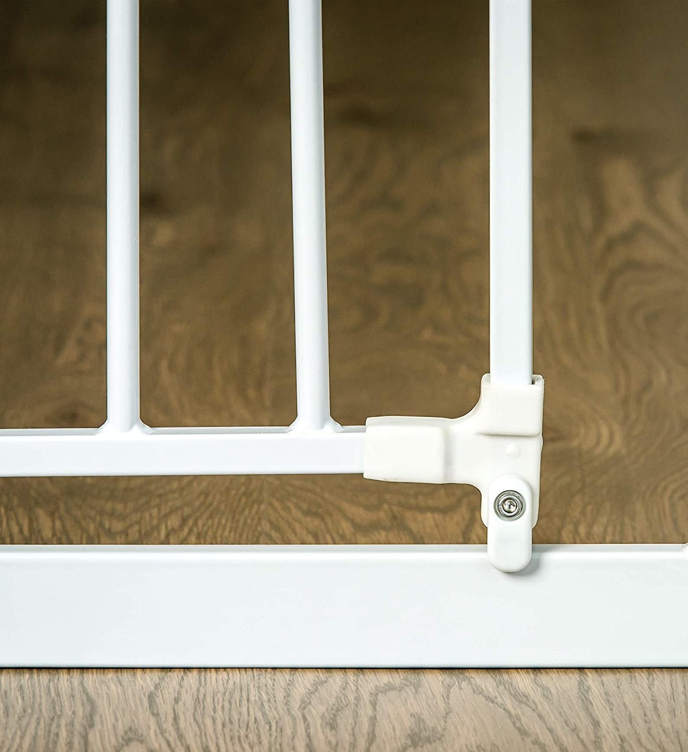 Easy Step 38.5-Inch Wide Walk Thru Baby Gate, Includes 6-Inch Extension Kit, 4 Pack Pressure Mount Kit, 4 Pack Wall Cups and Mounting Kit