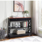 Convenience Concepts Oxford 1 Drawer Console Table, Cherry/Black