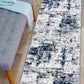 Rugshop Distressed Abstract Runner Rug 2' X 7' Blue