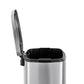 Qualiazero Rectangular Step Garbage Can 3 Piece Combo, 13.2 Gal , Two 1.3 Gal, Stainless Steel