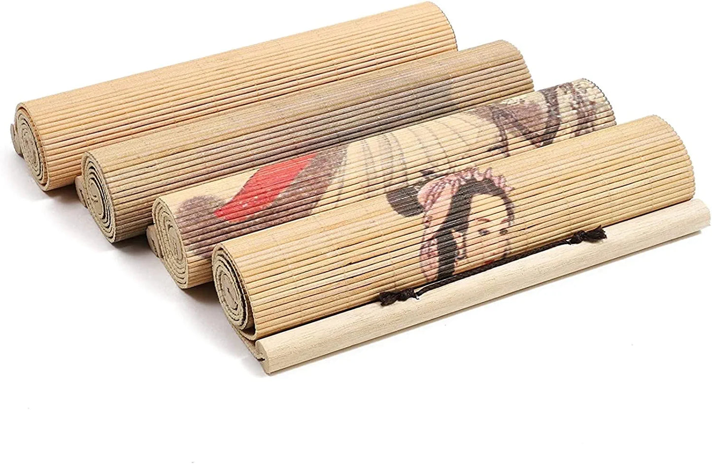 Chinese Scroll Wall Hanging Art (10 X 26 In, 4 Pack)