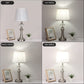 Modern Dimmable Table Lamps for Living Room Set of 2, 20" Touch Control Bedside Lamp with USB Charging Ports, Farmhouse Lamp for Nightstand with Fabric Shade for Bedroom, Bulbs Included(5000K)