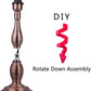 18 Inch Tall DIY Industrial Art Deco Retro Creative All Metal Table Lamps Bedroom,  Large Bronze Baroque Vintage Lights for Living Room