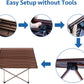 Grope Portable Camping Table with Aluminum Table Top, Folding Beach Table Easy to Carry, Prefect for Outdoor, Picnic, BBQ, Cooking, Festival, Beach, Home