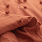 Terracotta Comforter Queen Comforter Set Burnt Orange Comforter Boho Comforter Tufted Pom Pom Ultra Soft Bed Set with 2 Pillow Cases All Season