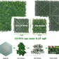 Artificial Green Wall Panel,10"X 10"(12Pcs) Boxwood Faux Grass Wall Panels for Interior Wall, Backdrop Wall,Garden Wall and Indoor Outdoor Plant Wall Decor
