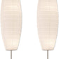 Diploma Paper Floor Lamp Set of 2 by LIGHTACCENTS - Paper Lamps - Rice Paper Floor Lamps - Paper Floor Lamps for Living Room Fits in Modern Room Decor 50 Inches Tall (Set of 2)