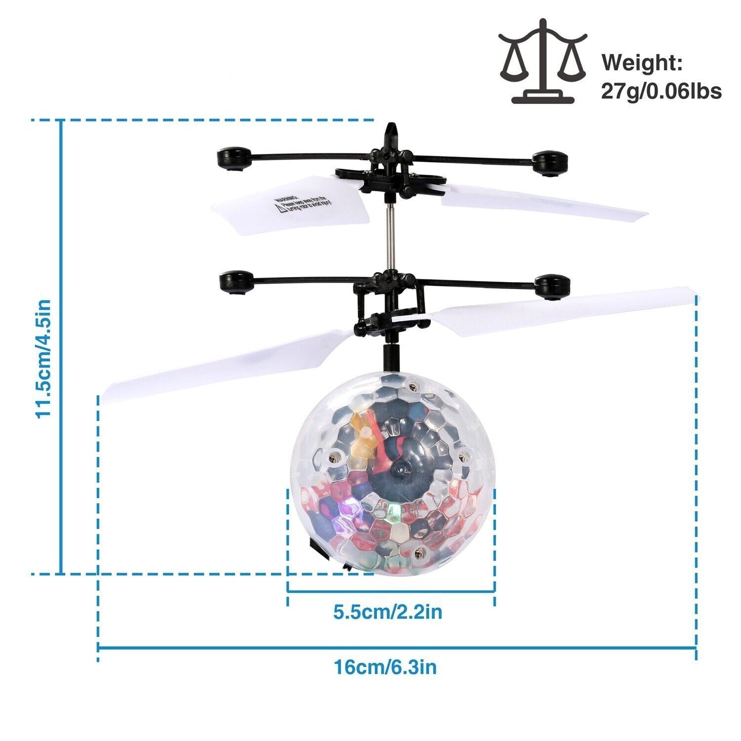 Kids Toys for Boys Girls Flying Ball LED 3 5 6 7 8 9 11 Years Old Christmas Gift