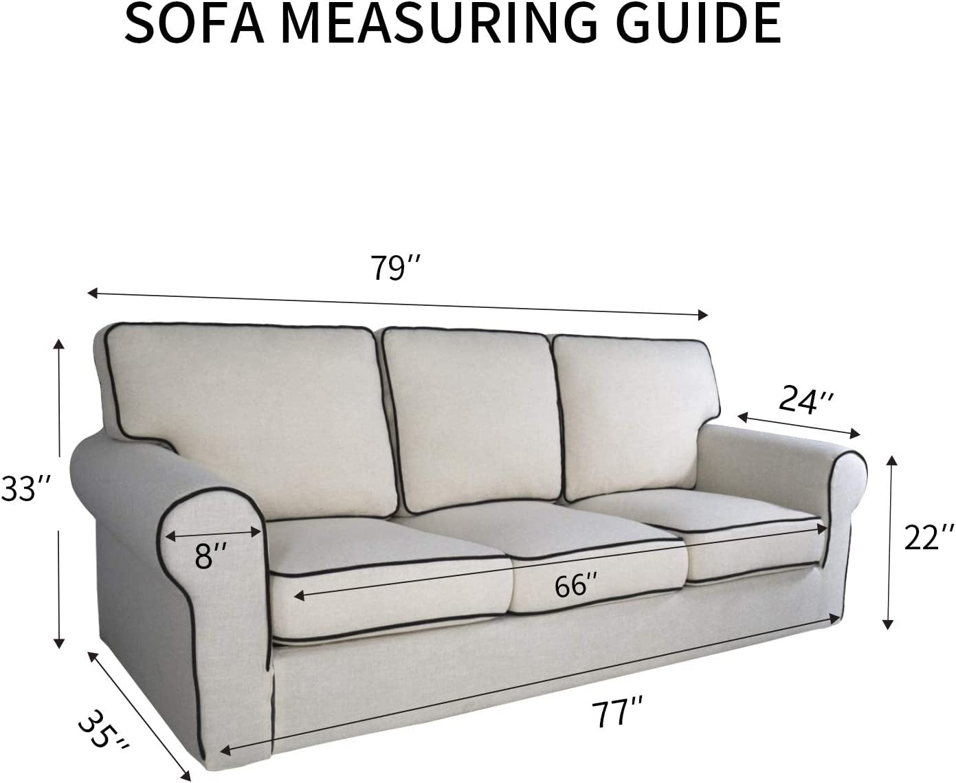 Super Stretch Chair Sofa Slipcover – Spandex Non Slip Soft Couch Sofa Cover, Washable Furniture Protector with Non Skid Foam and Elastic Bottom for Kids, Pets （Sofa， Dark Gray）