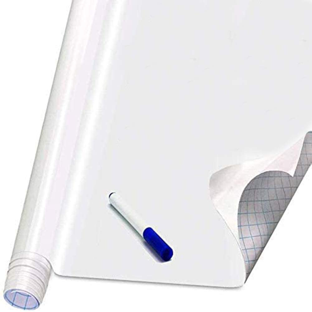 Self Adhesive White Board Paper Dry Erase Wall Stickers Roll 17.7" X 78.7" Board
