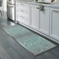 Pelham Vintage Runner Rug Non Slip Washable Hallway Entry Carpet [Made in USA], 2 X 6, Grey/Blue